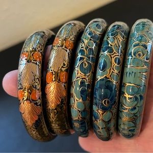EUC. Five bangle bracelets from Bangalore.